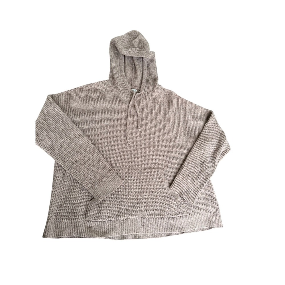 Aerie Waffle Knit Hoodie Oatmeal Women's Size Small